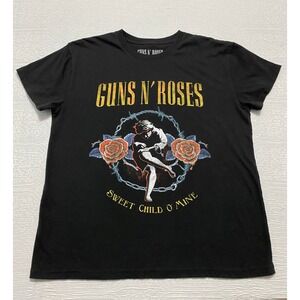 Guns N Roses Sweet Child O Mine Graphic T-Shirt Black‎ Men's XL